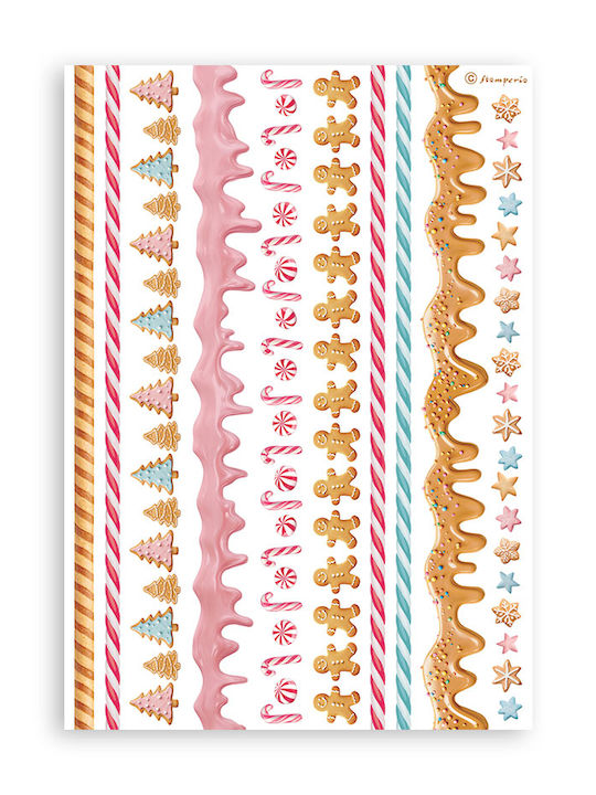Washi Pad A5 8 Pieces Candy Christmas Stamperia Stickers