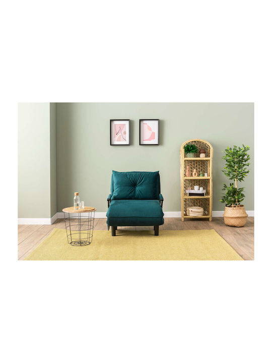 Sento Single Schlafsessel Petrol Blau 75x50x75cm