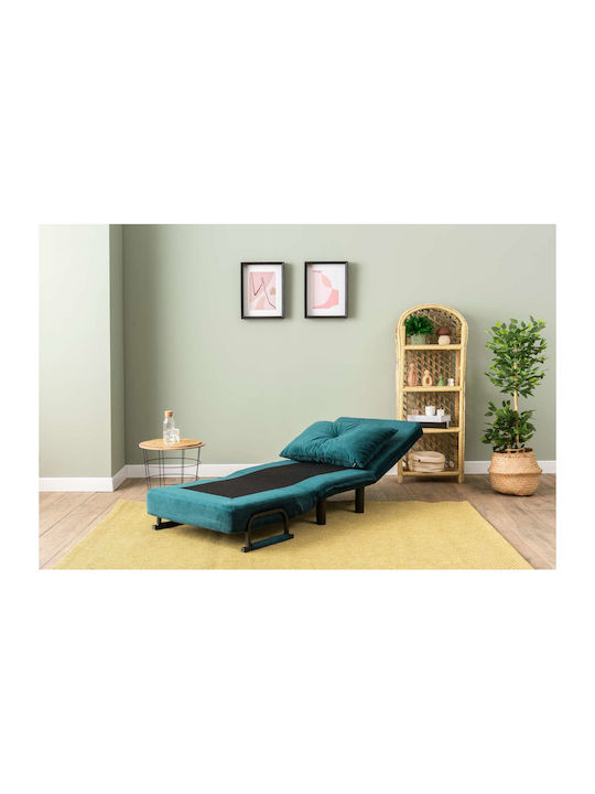 Sento Single Schlafsessel Petrol Blau 75x50x75cm