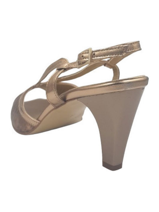 Anatomic Leather Gold Heels
