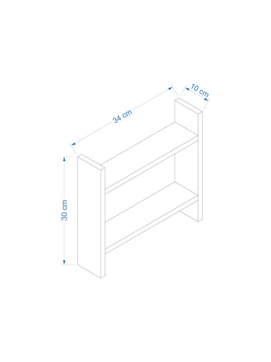Hanah Home Επιτραπέζια Βάση Πλαστική 34x30x10εκ. Καφέ