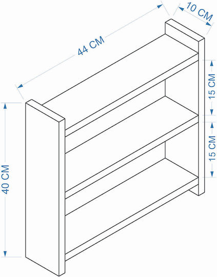 Hanah Home Επιτραπέζια Βάση Πλαστική 44x40x10εκ. Μαύρη