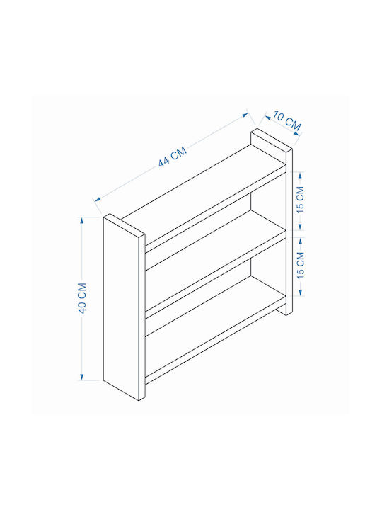 Hanah Home Tabletop Plastic Base 44x40x10cm White