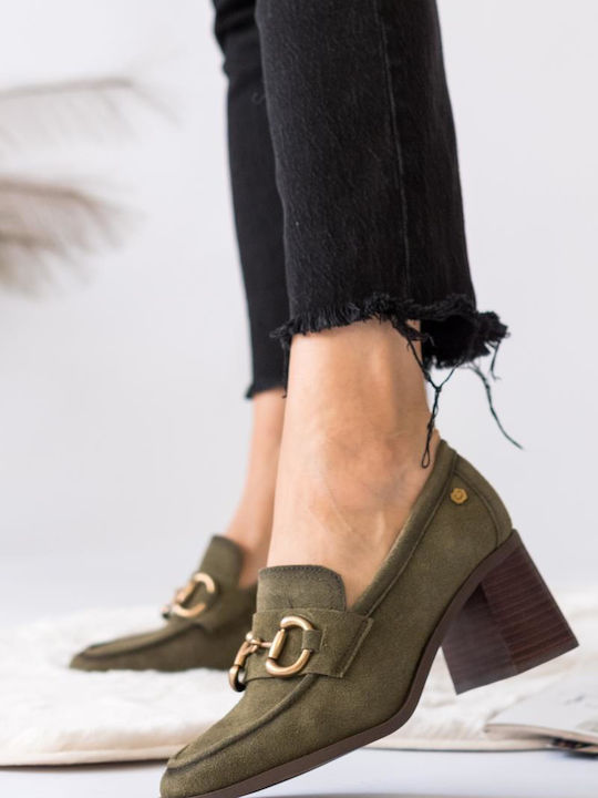 Women's Loafers in Green Color