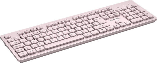 Canyon HKB-W01 Безжично Само клавиатура Английски US Бежов