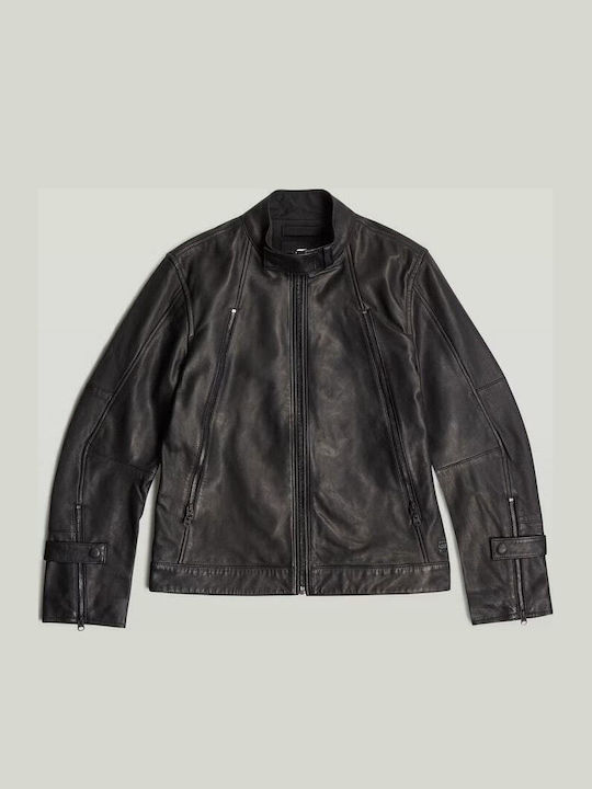 Lederjacke Jacke Biker Schwarz