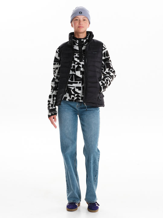 Women's Puffer Jacket for Winter with Hood Black