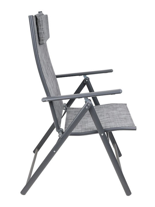 Scaun de exterior Metalic Gray 2buc 57x68x106cm
