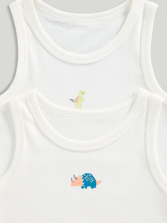 Mothercare Set maiouri pentru copii Albe 2buc