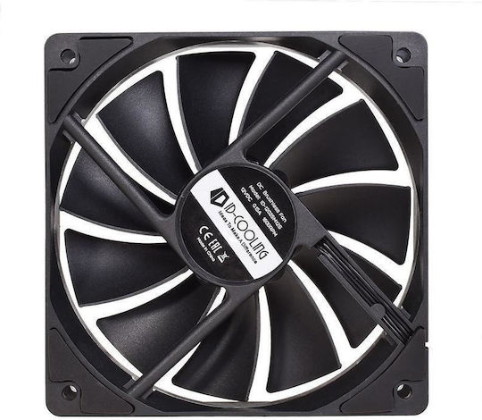 ID-Cooling Ventilator Pentru Carcasă 120mm (1800rpm / 74.5cfm) Fără Iluminare LED și Conexiune 4-Pin PWM