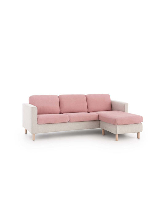 Sofazip Ελαστικό Κάλυμμα Τριθέσιου Καναπέ Pink 185εκ.