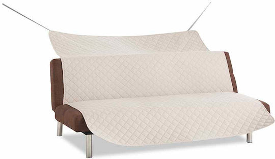 Sofazip Elastische Abdeckung für Vier-Sitzer-Sofa Brown-beige 200εκ. 1Stück SZMATFBMABE