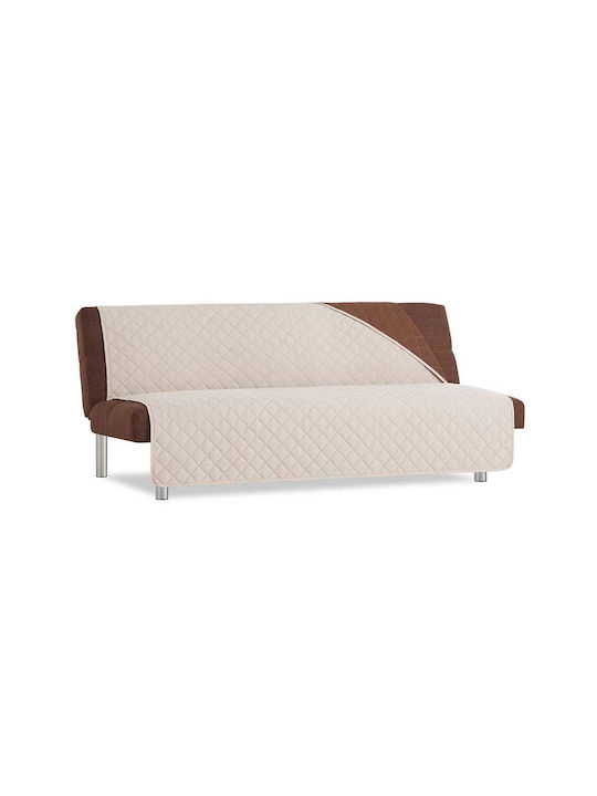 Sofazip Ελαστικό Κάλυμμα Τετραθέσιου Καναπέ Brown-beige 200εκ.