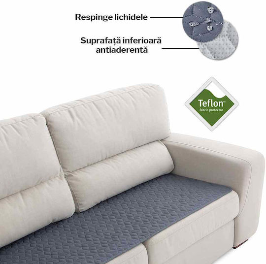 Sofazip Водоустойчив Еластичен Калъф За 4-местен диван Dark Gray 90x200см 1бр SZTOPGRIINC