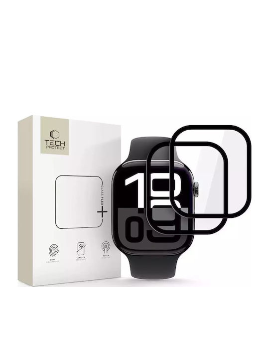 Tech-Protect Glass Flex+ Full Face Tempered Glass for the Apple Watch Series 10 2pcs