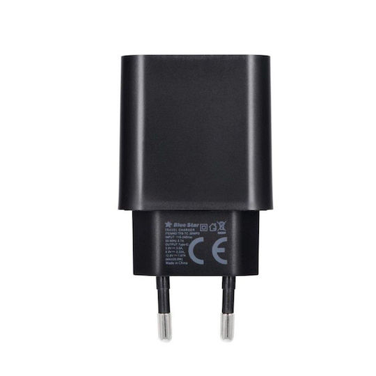 Blue Star Φορτιστής με Θύρα USB-C και Καλώδιο USB-C - USB-C 20W Power Delivery / Quick Charge 4.0 Μπλε (BS3APDTCB)