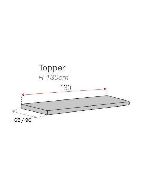Sofazip Topper Impermeabil Husă Elastică Canapea cu trei locuri Dark Gray 90x160cm 1buc SZTOPGRIINC