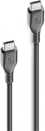 Cellular Line Φόρτισης USB 2.0 Cable USB-C male - USB-C 120W PD Μαύρο 1.2m 34.912.1138