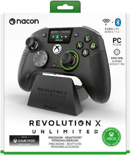 Nacon Revolution X Unlimited Wireless & Wired Gamepad with Hall Effect Sticks for PC / Xbox Series Black