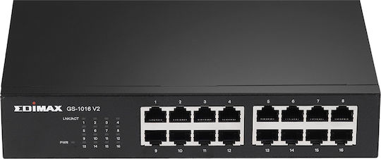 Edimax GS-1016 v1 Unmanaged L2 Switch με 16 Θύρες Gigabit (1Gbps) Ethernet