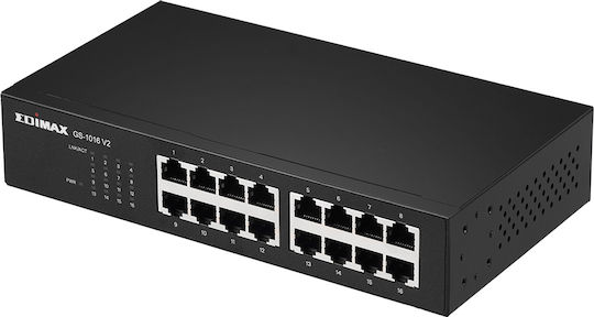 Edimax GS-1016 v1 Unmanaged L2 Switch με 16 Θύρες Gigabit (1Gbps) Ethernet