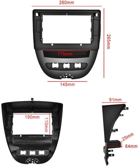 10-inch Navigation Frame Idealstore Wiring Canbus Module Included Compatible Peugeot 107 Mp3 Mp5 Player 2din Android Screen 10 9.7