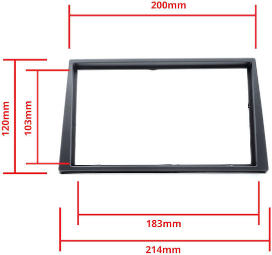 Einparts Πρόσοψη 2 Din για Opel Meriva / Omega / Tigra / Vectra / Vivaro