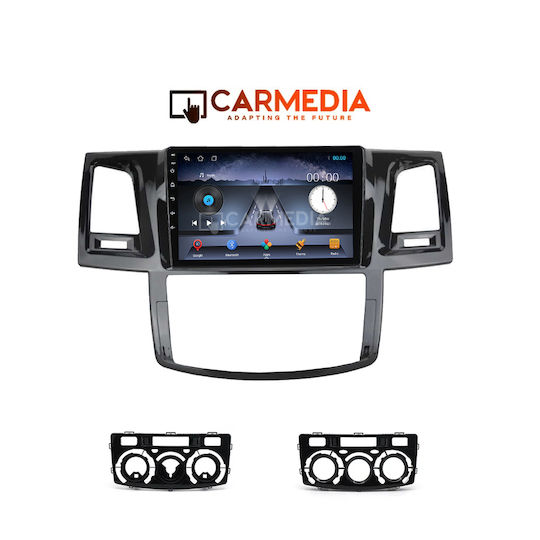 Carmedia Car Audio System for Toyota Hilux 2005-2011 with A/C Bluetooth USB WiFi GPS Apple CarPlay Android Auto with 9" Touch Screen