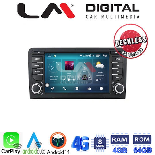 LM Digital Ηχοσύστημα Αυτοκινήτου για Audi A3 2003>2012 (Bluetooth/USB/WiFi/GPS/Apple-Carplay/Android-Auto)