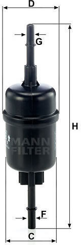 Mann Filter Gasoline Filter for Ford Fiesta / Fusion / Fusion Plus / Mazda 2