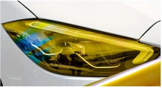 Yellow Protective Film Headlights Taillights Dimensions 60 Cm X 10m Protects Against Scratches Chemicals Uv Radiation Extreme Weather Conditions Reduces Risk Yellowing Cracking