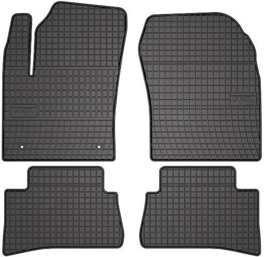 Frogum Set of Front and Rear Mats 4pcs Tray Type for Toyota C-HR 2016 Black