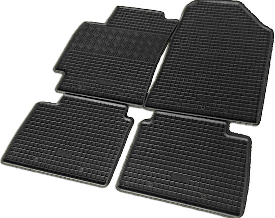 Rigum Set of Front and Rear Mats 4pcs for Hyundai Elantra 2016+ Black