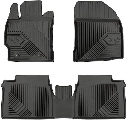 Frogum Set of Front and Rear Mats 3pcs for Toyota Corolla 2013-2019 Black
