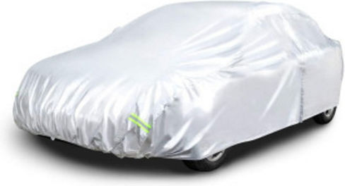 Husă Auto Premium Idealstore Protecție 4 Sezoane Material Extra Durabil Impermeabil Rezistent la Zăpadă și Soare Închidere cu Fermuar pe Partea Șoferului Material Interior Căptușit Compatibil SUV Van Dimensiuni 5.2x1.85x1.55m
