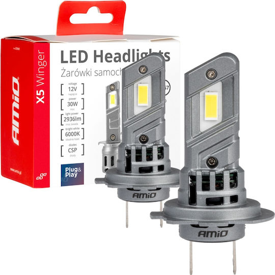 AMiO Lamps Car H7 Canbus LED 6000K Cold White 12V 40W 2pcs
