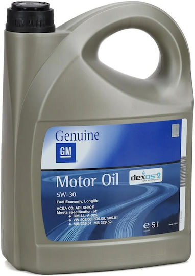 GM Opel Dexos2 Συνθετικό Λάδι Αυτοκινήτου 5W-30 5lt