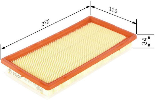 Bosch Luftfilter für Autos für Alfa Romeo Mito Fiat 500 / 500L / Panda / Punkt Lancia Ypsilon