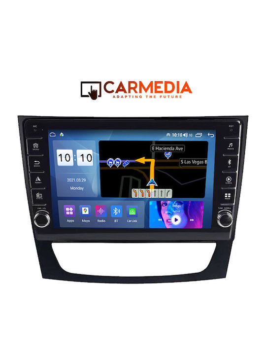 Carmedia Auto-Audiosystem für Mercedes-Benz E Klasse / CLS Klasse 2003-2009 (Bluetooth/USB/WiFi/GPS/Apple-Carplay/Android-Auto) mit Touchscreen 9"