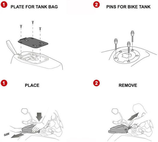 Quick Release Tankbag Mount Shad Honda CB 650 F 16-19