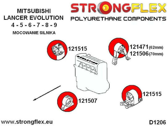 Strongflex Bushes for Mitsubishi Lancer 126144B