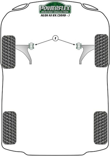 Powerflex Bushes Suspension Support for Audi A1 / A2 Ford Galaxy Seat Alhambra / Cordoba Skoda Fabia Volkswagen Bora / Caddy EXH023