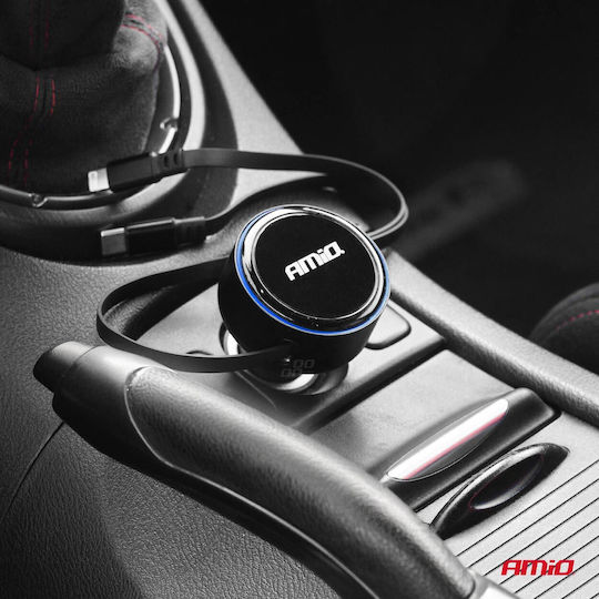 AMiO Car Charger 60W Fast Charging with one Port: 1xType-C with Cable Lightning / Type-C