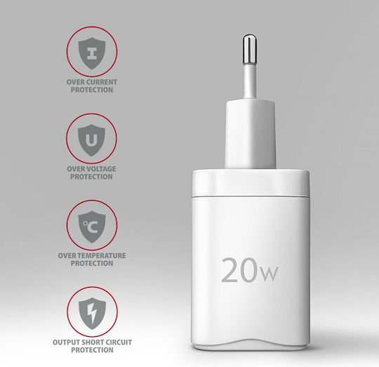 38w Pd20w + Qc3.0 Usb Auto-Ladegerät mit Usb zu Typ-c Datenkabel, Länge: 1m(weiß)
