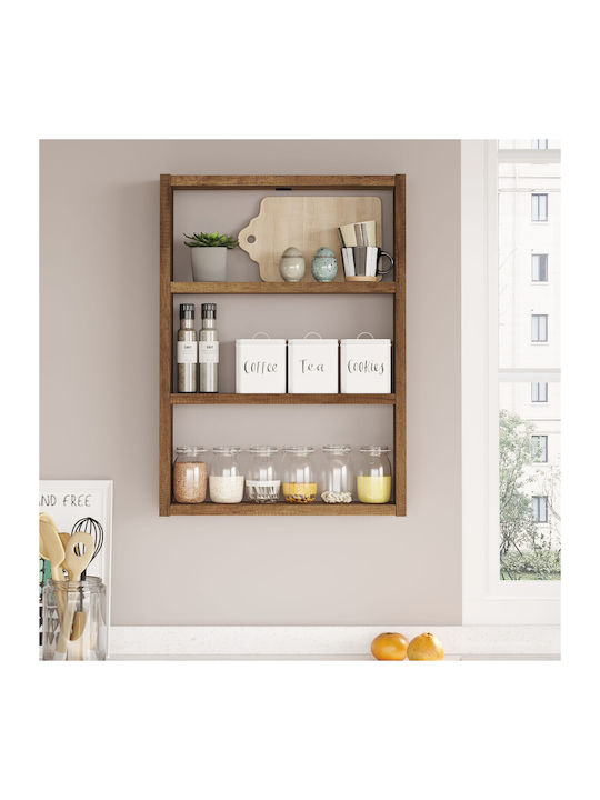 Ράφι Τοίχου Walnut 43.2x9x60εκ.