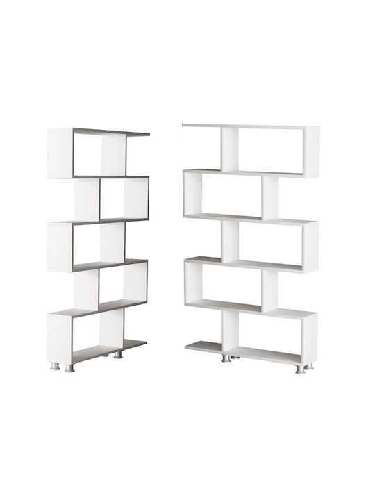 Bücherregal Maze Weiß 90x20x156cm