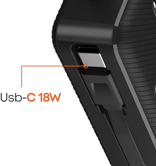 LinQ Външна Батерия 8000mAh 22.5W с USB-C Изходен Порт Черна