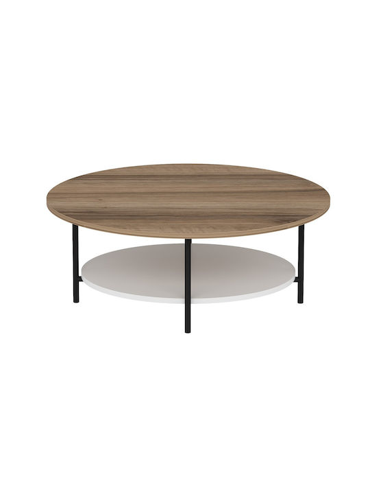 Oval Central Coffee Table Elis Wooden Multicolour M90xP60xH36cm
