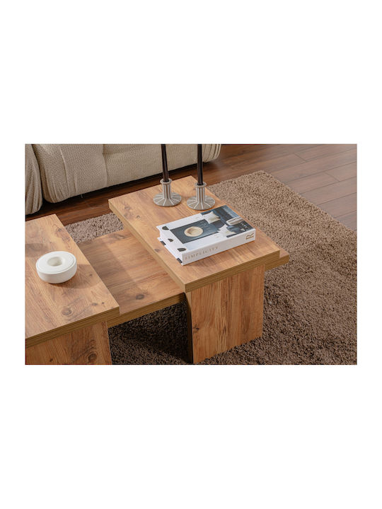 Rectangular Central Coffee Table Sanctuary Wooden Pine M110xW45xH41.5cm