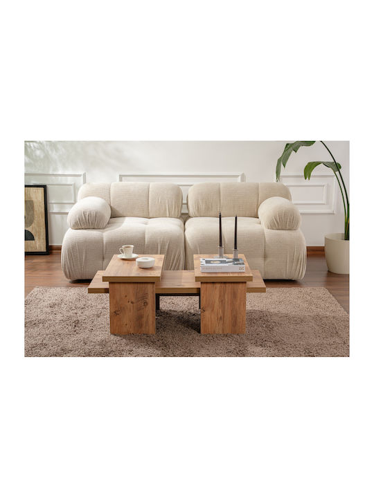 Rectangular Central Coffee Table Sanctuary Wooden Pine M110xW45xH41.5cm